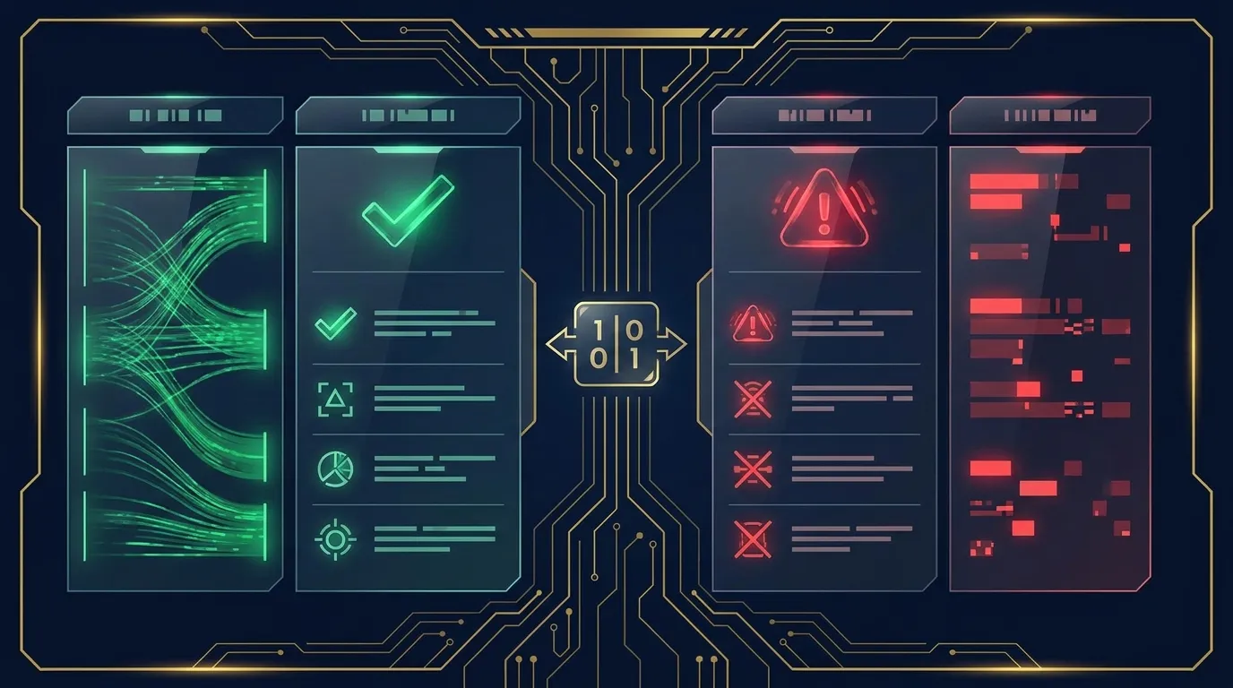 Decision framework visualization for evaluating AI consulting firms
