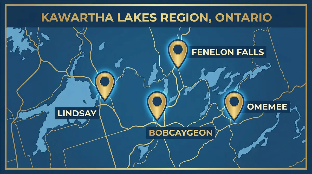 Kawartha Lakes region service area map