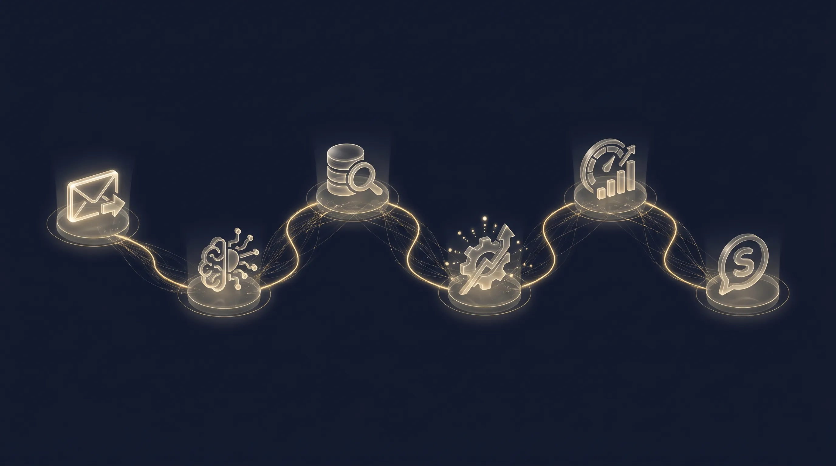 Six-step n8n workflow for lead qualification: webhook, Claude extraction, CRM lookup, enrichment, scoring, Slack routing